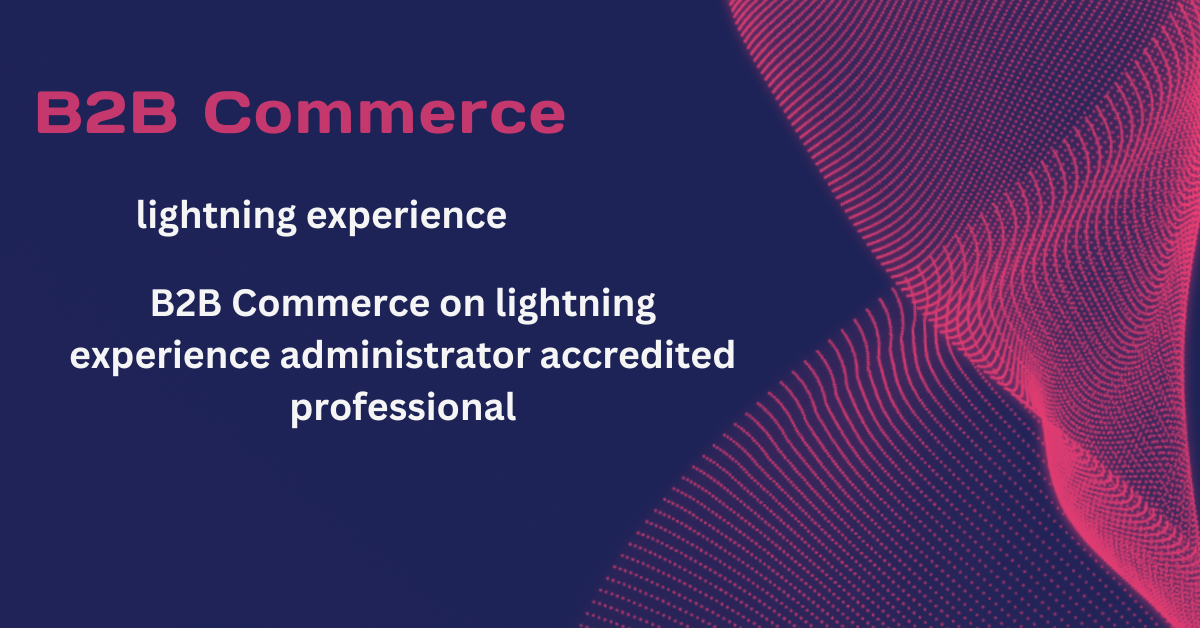 B2B Commerce On Lightning Experience